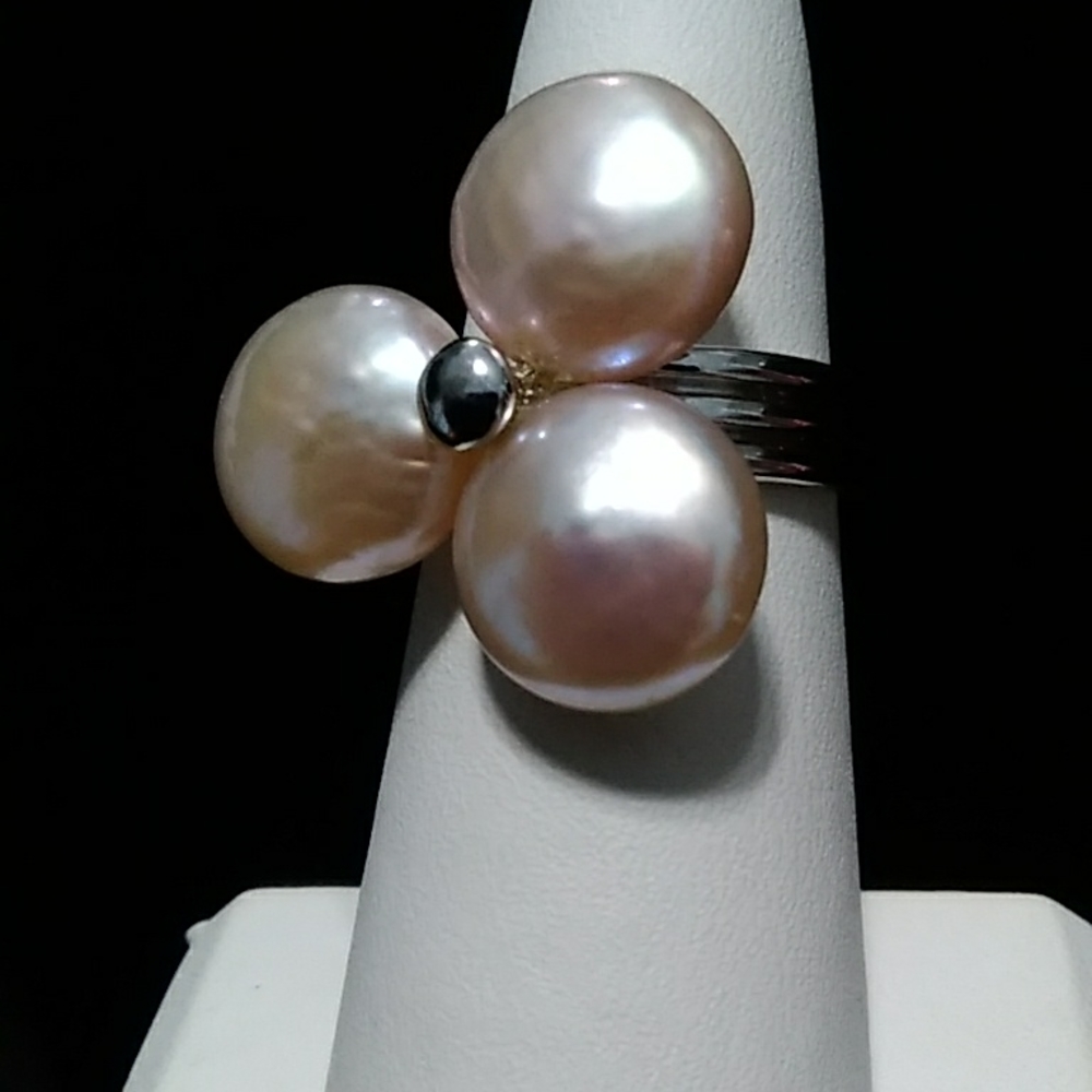 Coin Pearl Ring